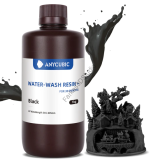 Fekete Anycubic Water-Wash Resin+, UV 405nm fotopolimer műgyanta 1KG