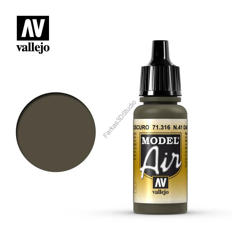 Vallejo - Model Air - N41 Dark Olive Drab 17 ml