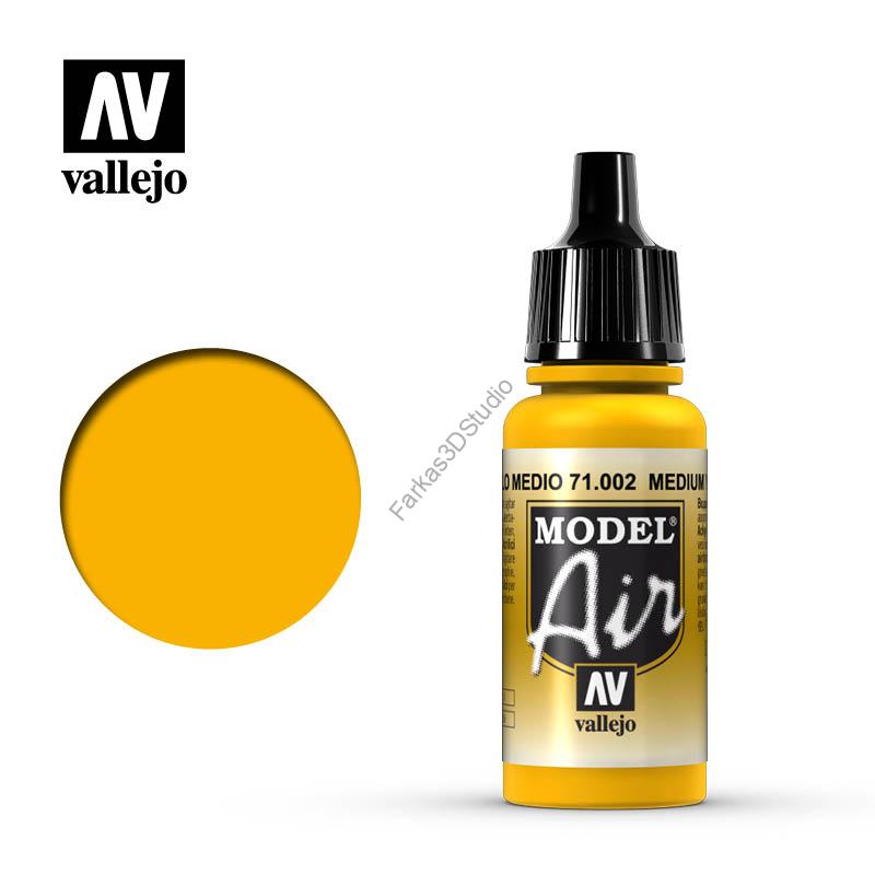 Vallejo - Model Air - Medium Yellow 17 ml