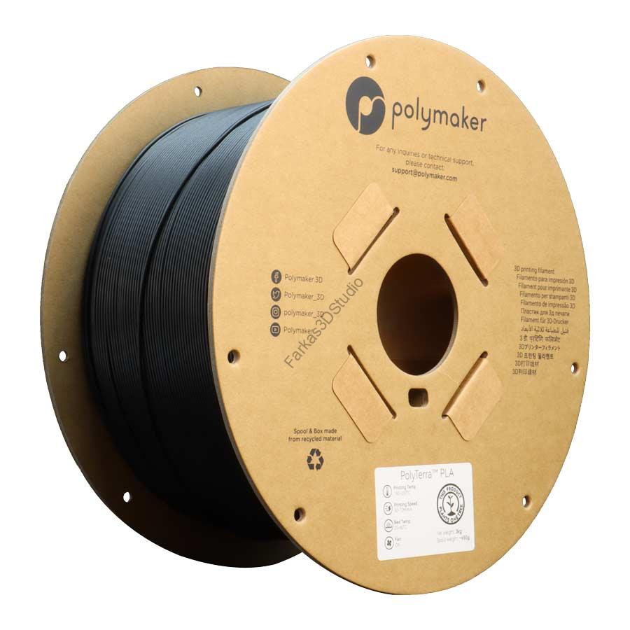 Szénfekete - PolyMaker PolyTerra PLA 1,75mm 3KG