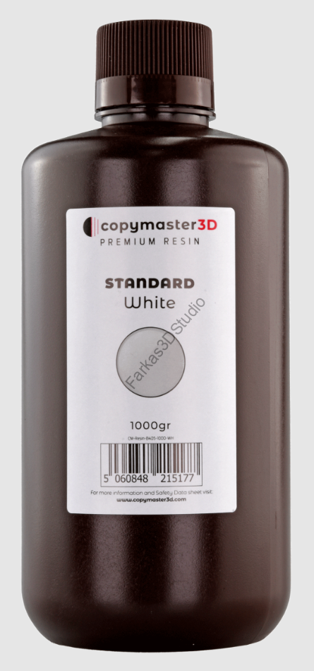 Fehér Copymaster3D UV 405nm Resin, fotopolimer műgyanta 1L