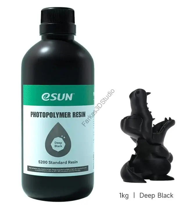 Mély Fekete Esun S200 Standard Resin, fotopolimer műgyanta 1KG