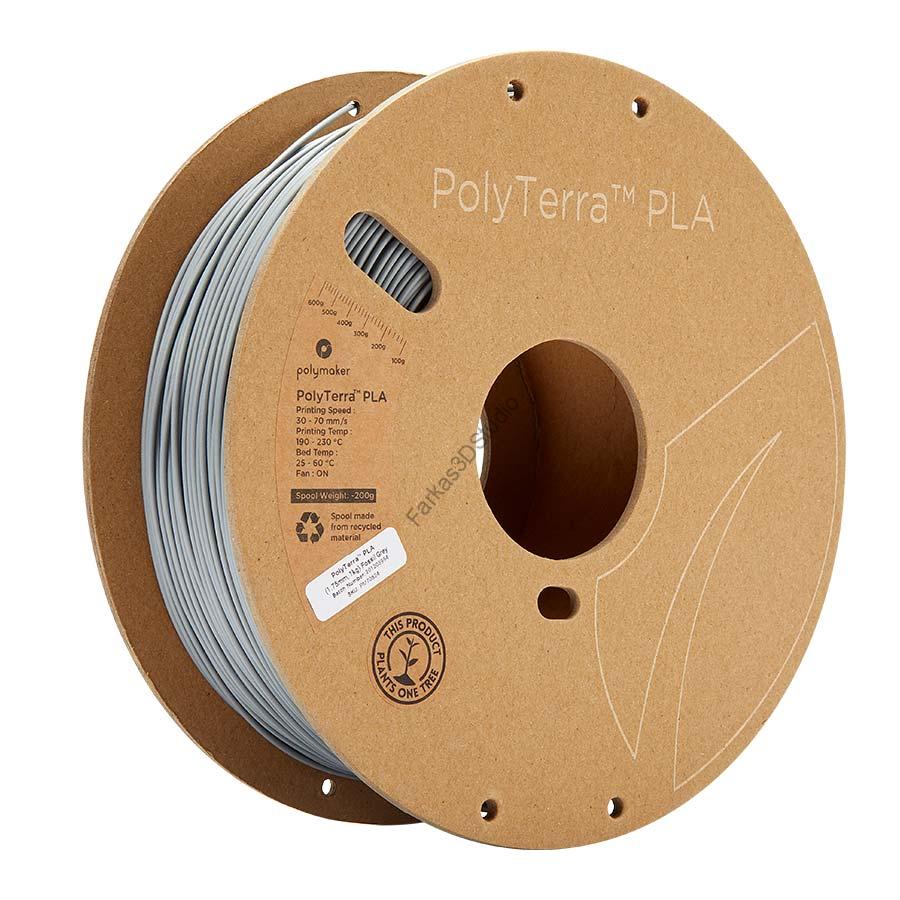 Szürke - PolyMaker PolyTerra PLA 1,75mm 1KG