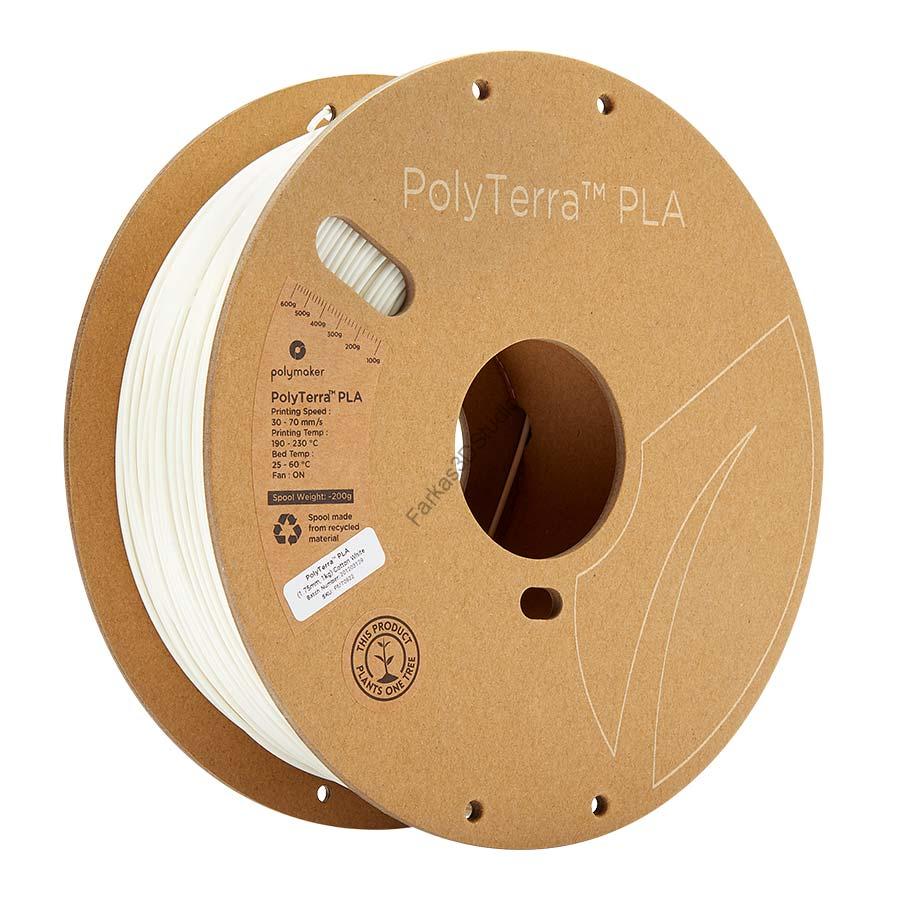 Pamutfehér - PolyMaker PolyTerra PLA 1,75mm 1KG