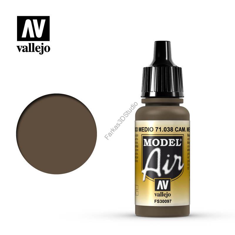 Vallejo - Model Air - Camouflage Medium Brown 17 ml