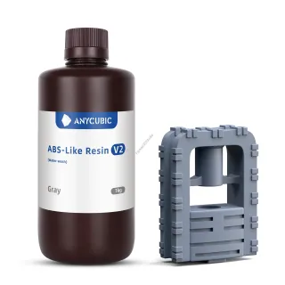 Szürke Anycubic ABS Like Resin V2 UV 405nm Resin, Vízzel mosható fotopolimer műgyanta 1KG