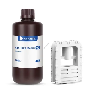 Fehér Anycubic ABS Like Resin V2 UV 405nm Resin, Vízzel mosható fotopolimer műgyanta 1KG