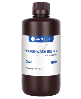 Átlátszó Anycubic Water-Wash Resin+, UV 405nm fotopolimer műgyanta 1KG