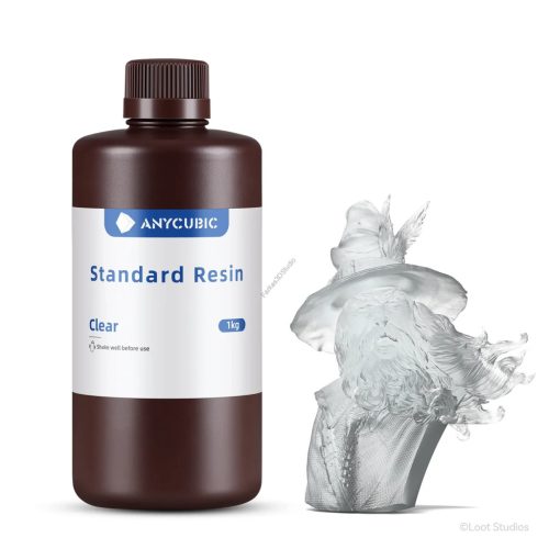 Átlátszó Anycubic UV 405nm Resin, fotopolimer műgyanta 1KG