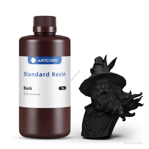 Fekete Anycubic UV 405nm Resin, fotopolimer műgyanta 1KG
