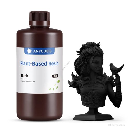 Fekete Anycubic Plant-based UV 405nm Resin, fotopolimer műgyanta 1KG