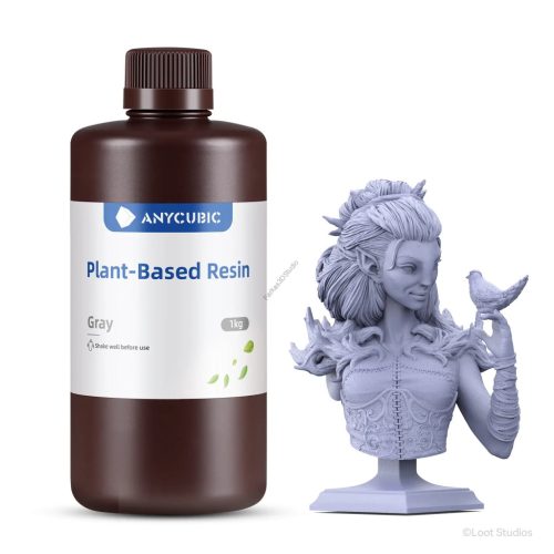 Szürke Anycubic Plant-based UV 405nm Resin, fotopolimer műgyanta 1KG