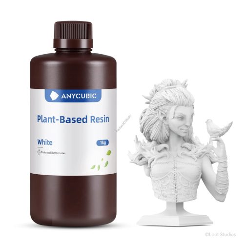 Fehér Anycubic Plant-based UV 405nm Resin, fotopolimer műgyanta 1KG
