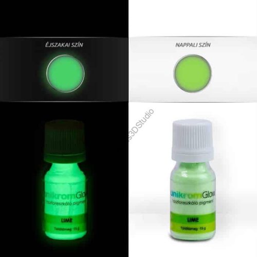 Sötétben világító pigmentpor 15g - Lime