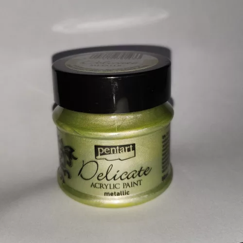 Delicate metál akrilfesték 50 ml - fehérarany