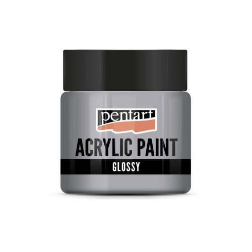 Pentart fényes akrilfesték 50 ml - szürke