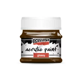 Pentart fényes akrilfesték 50 ml - sötétbarna