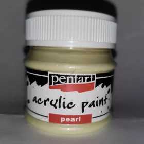 Pentart gyöngyház akrilfesték 50 ml - sárga