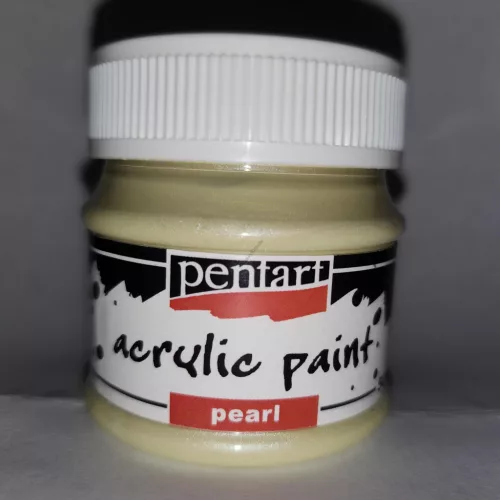 Pentart gyöngyház akrilfesték 50 ml - sárga