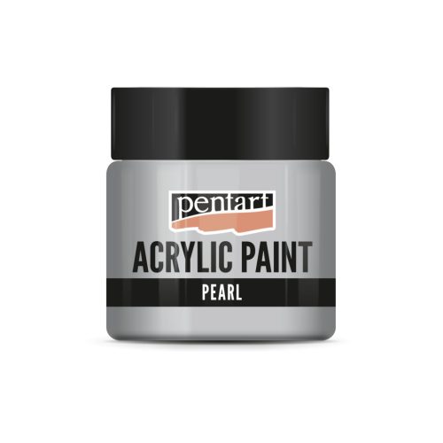 Pentart gyöngyház akrilfesték 50 ml - ezüst