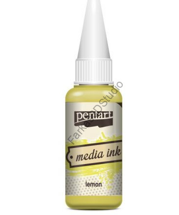 Pentart Média Tinta 20 ML - Citromsárga