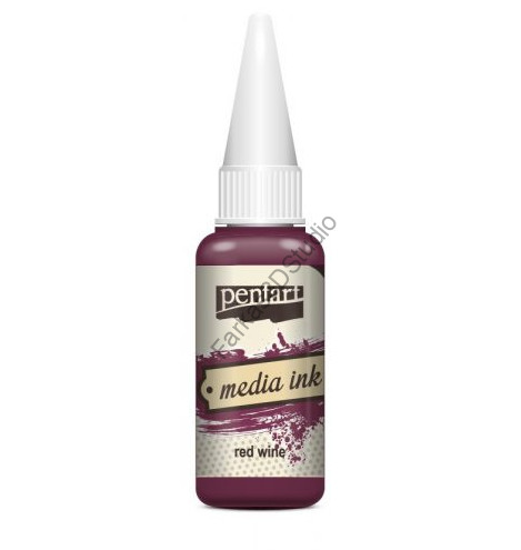 Pentart Média Tinta 20 ML - Vörösbor