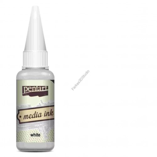 Pentart Média Tinta 20 ML - Fehér