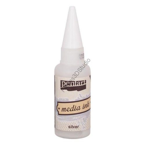 Pentart Média Tinta 20 ML - Ezüst