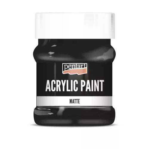 Pentart Matt akrilfesték 230 ml - Fekete