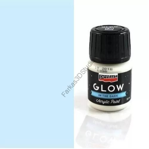 Pentart Glow - Sötétben világító akrilfesték 30 ml - Kékesfehér