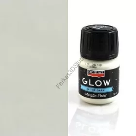   Pentart Glow - Sötétben világító akrilfesték 30 ml - Zöldesfehér