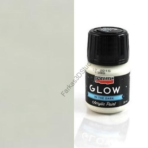 Pentart Glow - Sötétben világító akrilfesték 30 ml - Zöldesfehér