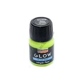   Pentart Glow - Sötétben világító akrilfesték 30 ml - Limezöld