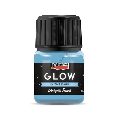 Pentart Glow - Sötétben világító akrilfesték 30 ml - Kék