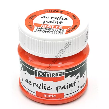 Pentart Matt akrilfesték 50 ml - Piros