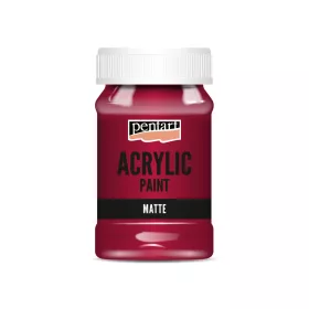 Pentart Matt akrilfesték 100 ml -  Kárminpiros