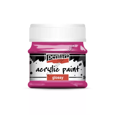 Pentart fényes akrilfesték 50 ml - Magenta