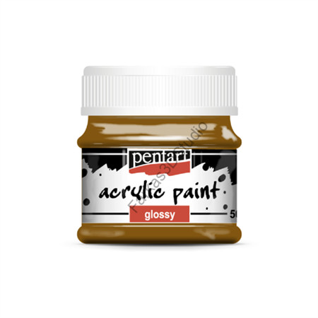 Pentart fényes akrilfesték 50 ml - Világosbarna
