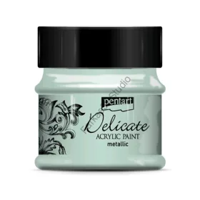 Delicate metál akrilfesték 50 ml - zöldezüst