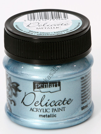Delicate metál akrilfesték 50 ml - kékezüst