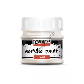 Pentart gyöngyház akrilfesték 50 ml - fehér