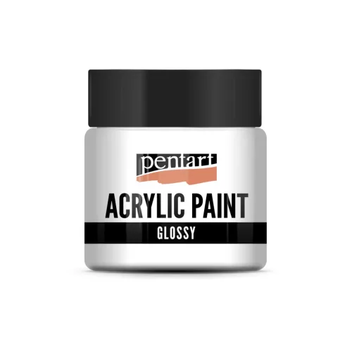 Pentart fényes akrilfesték 50 ml - fehér