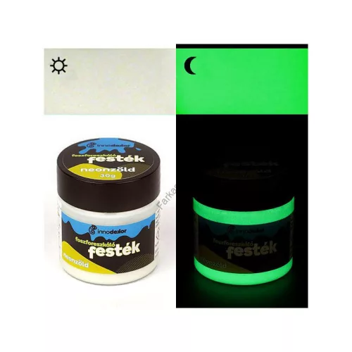 Innodekor foszforeszkáló festék 30g - neonzöld