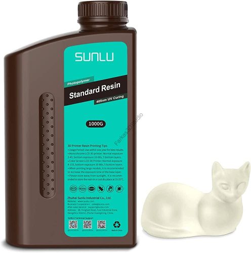 Fehér Sunlu UV 405nm Resin, fotopolimer műgyanta 1KG