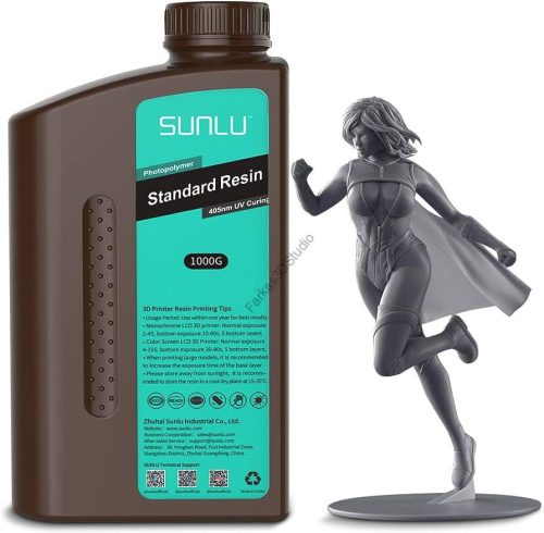 Sötétszürke Sunlu UV 405nm Resin, fotopolimer műgyanta 1KG