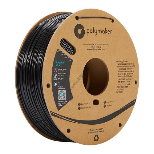 Fekete - PolyMaker PolyLite ASA 1,75mm 1KG