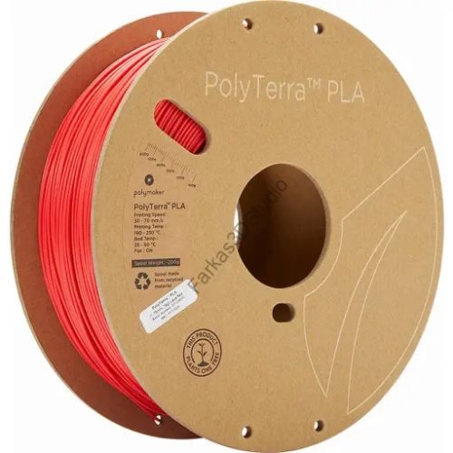 Láva Vörös- PolyMaker PolyTerra PLA 1,75mm 1KG