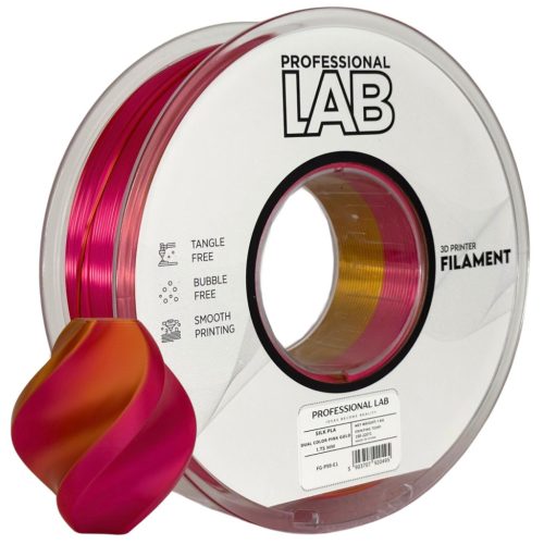 Fényes Rózsaszín - arany - Professional Lab Dual Color SILK PLA 1,75mm 1KG