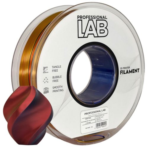 Fényes Piros - Sárga - Kék - Professional Lab Tri Color SILK PLA 1,75mm 1KG