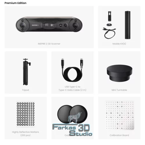 Revopoint INSPIRE 2 kézi 3D szkenner Premium csomag